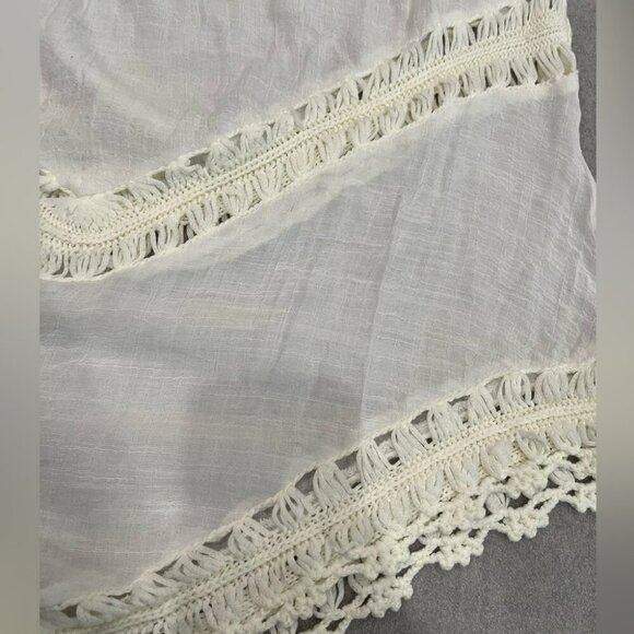 [L/XL]Papillon Blanc  3/4 Sleeve Crochet Blouse - Picture 3 of 7